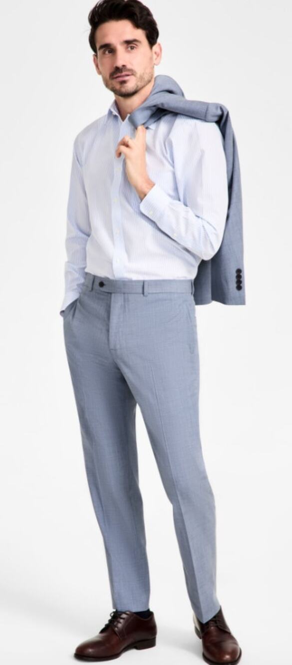 Brooks Brothers Mens Dress Pants 42x32 Blue Wool Trousers NWT $198